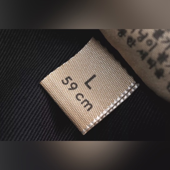 GUCCI Web Sherry Line Baseball Cap GG Canvas Leather Size L black/beige - Picture 15 of 16